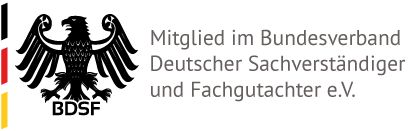Mitglied im Bundesverband Deutscher Sachverständiger und Fachgutachter e.V. — BDSF